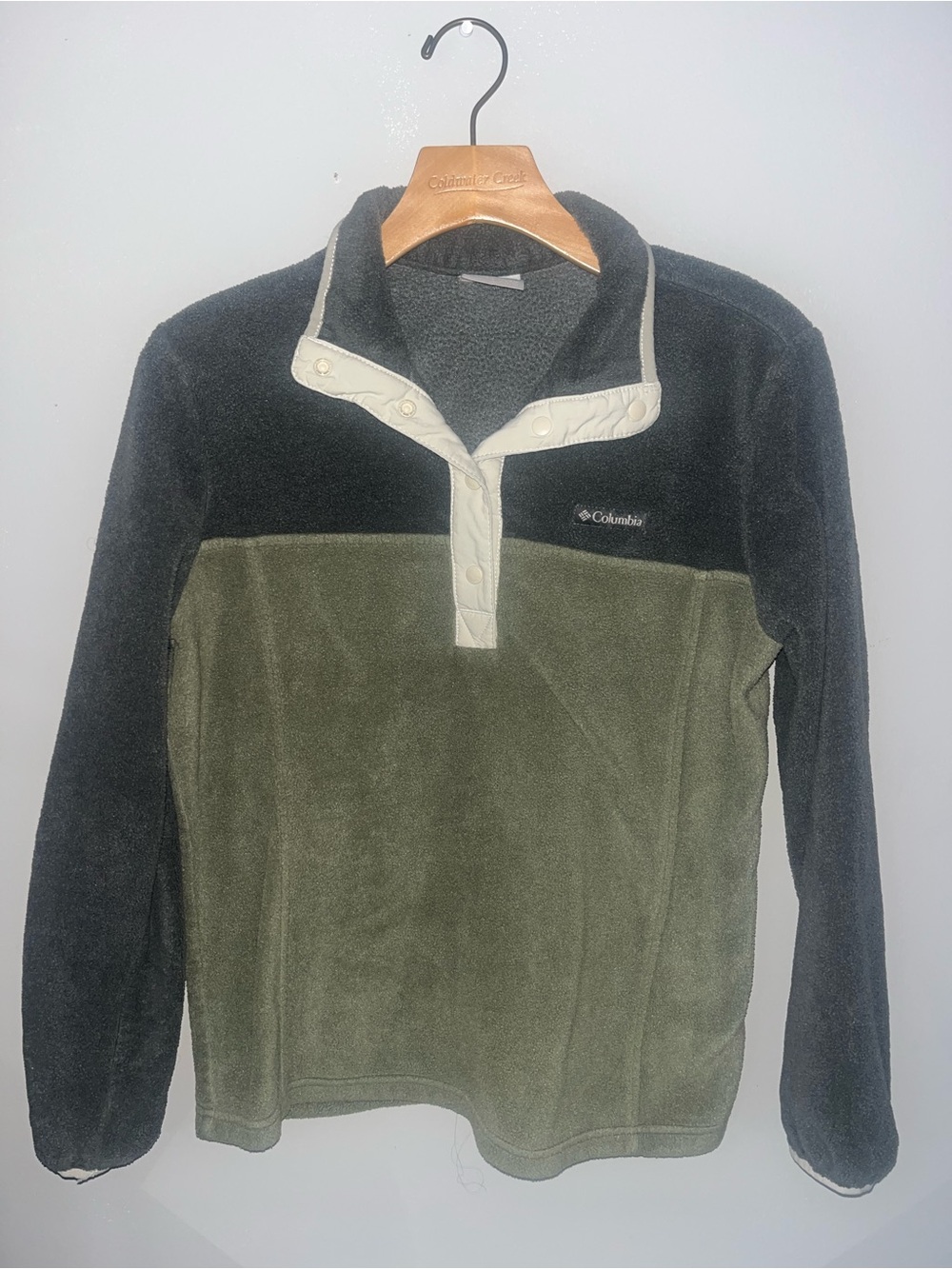 Columbia Men's Two-Tone Olive & Black Fleece Pullover